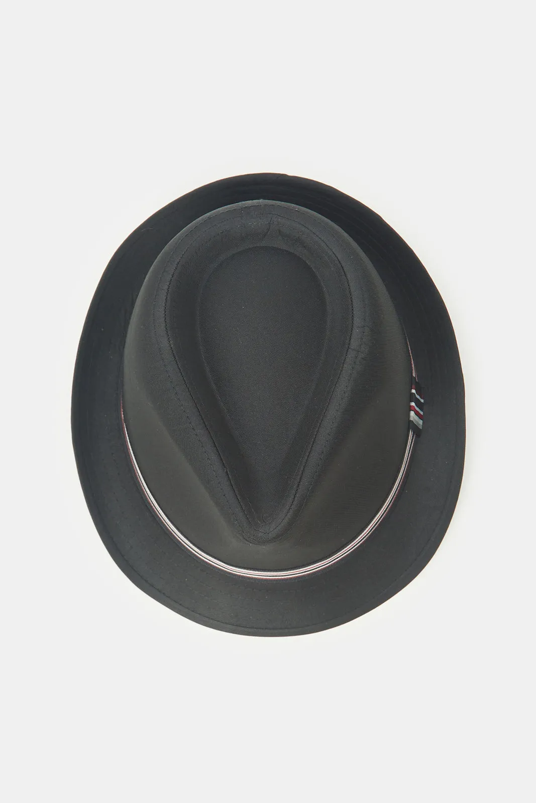 Men Black Fedora Hats With Band