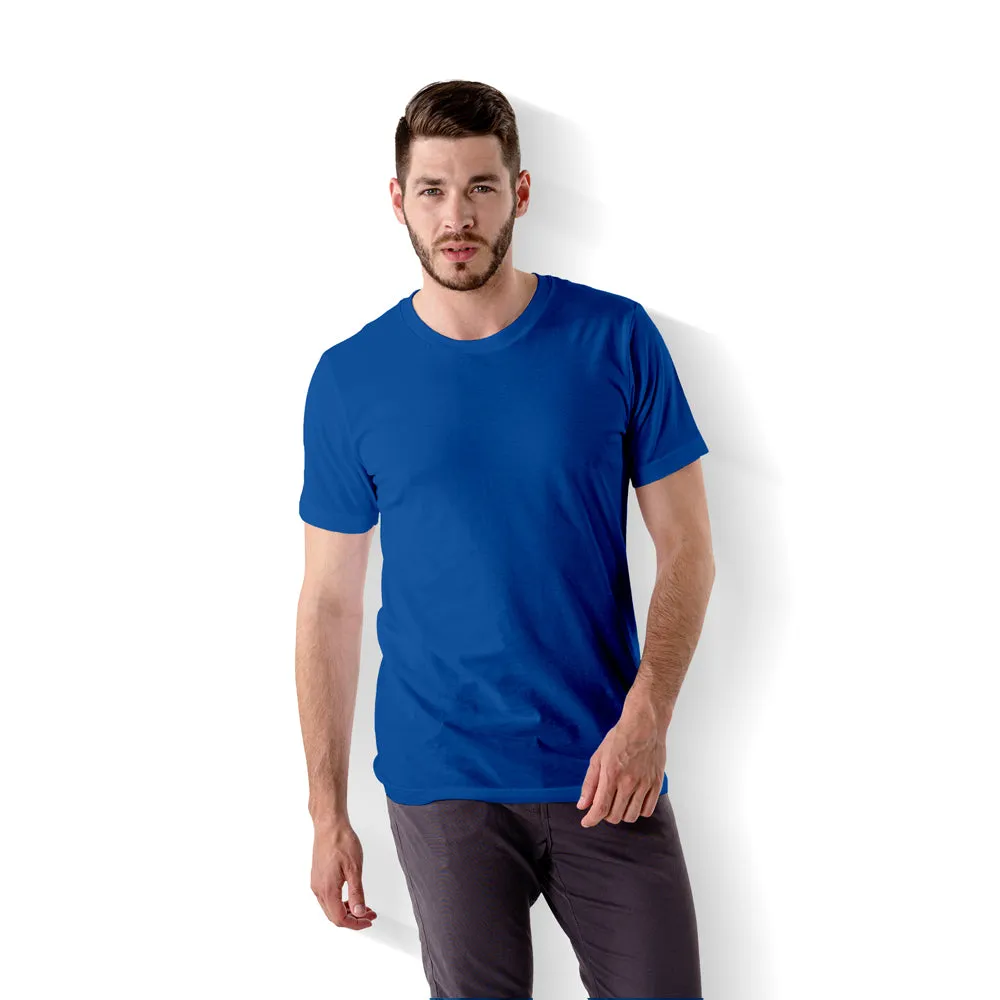 Men Regular Fit Round Neck Cotton T-Shirt - Royal Blue