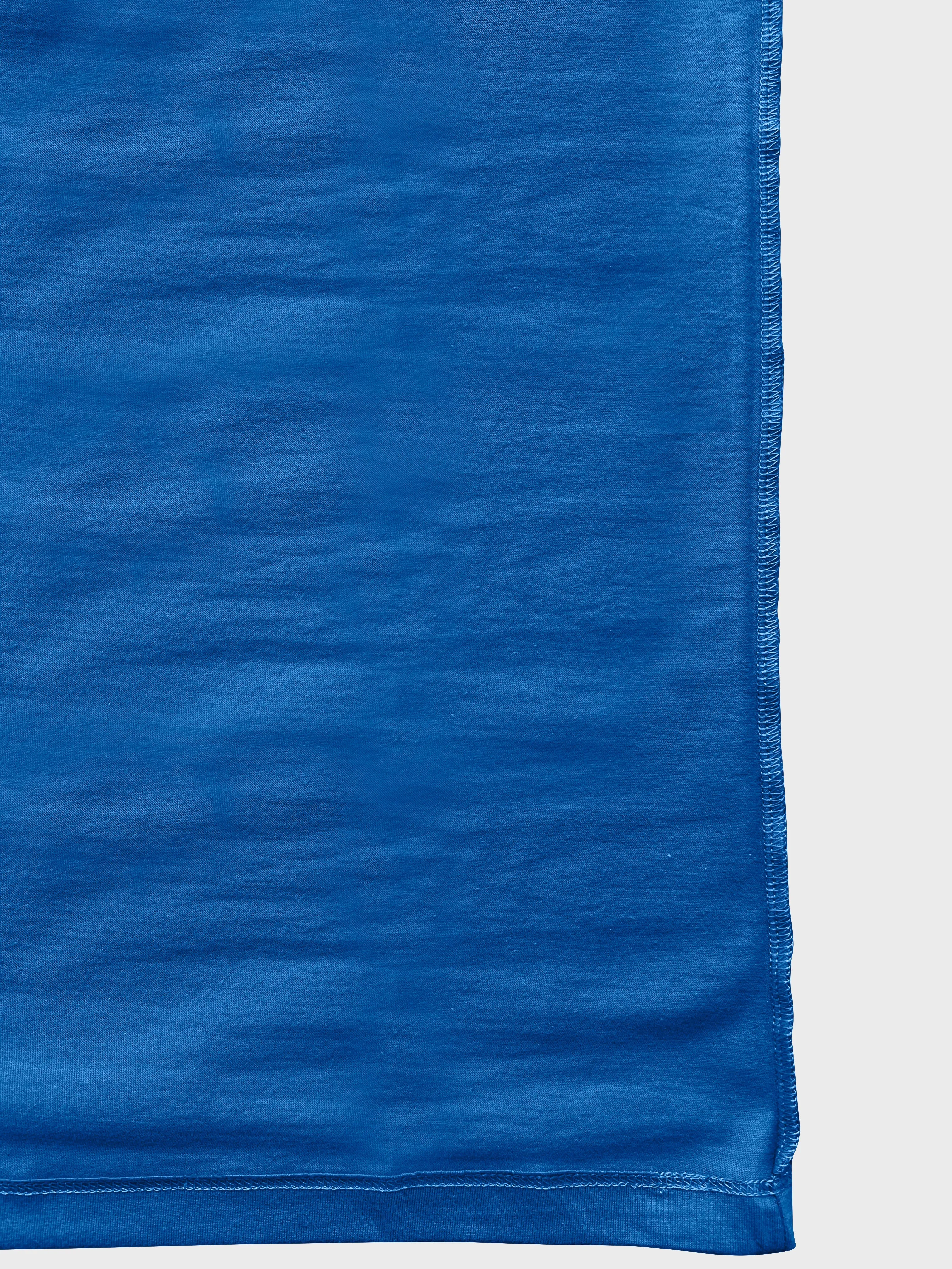 Men Regular Fit Round Neck Cotton T-Shirt - Royal Blue