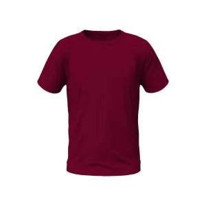 Men Round Neck Cotton T-Shirt -Maroon