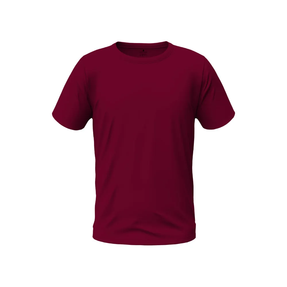 Men Round Neck Cotton T-Shirt -Maroon