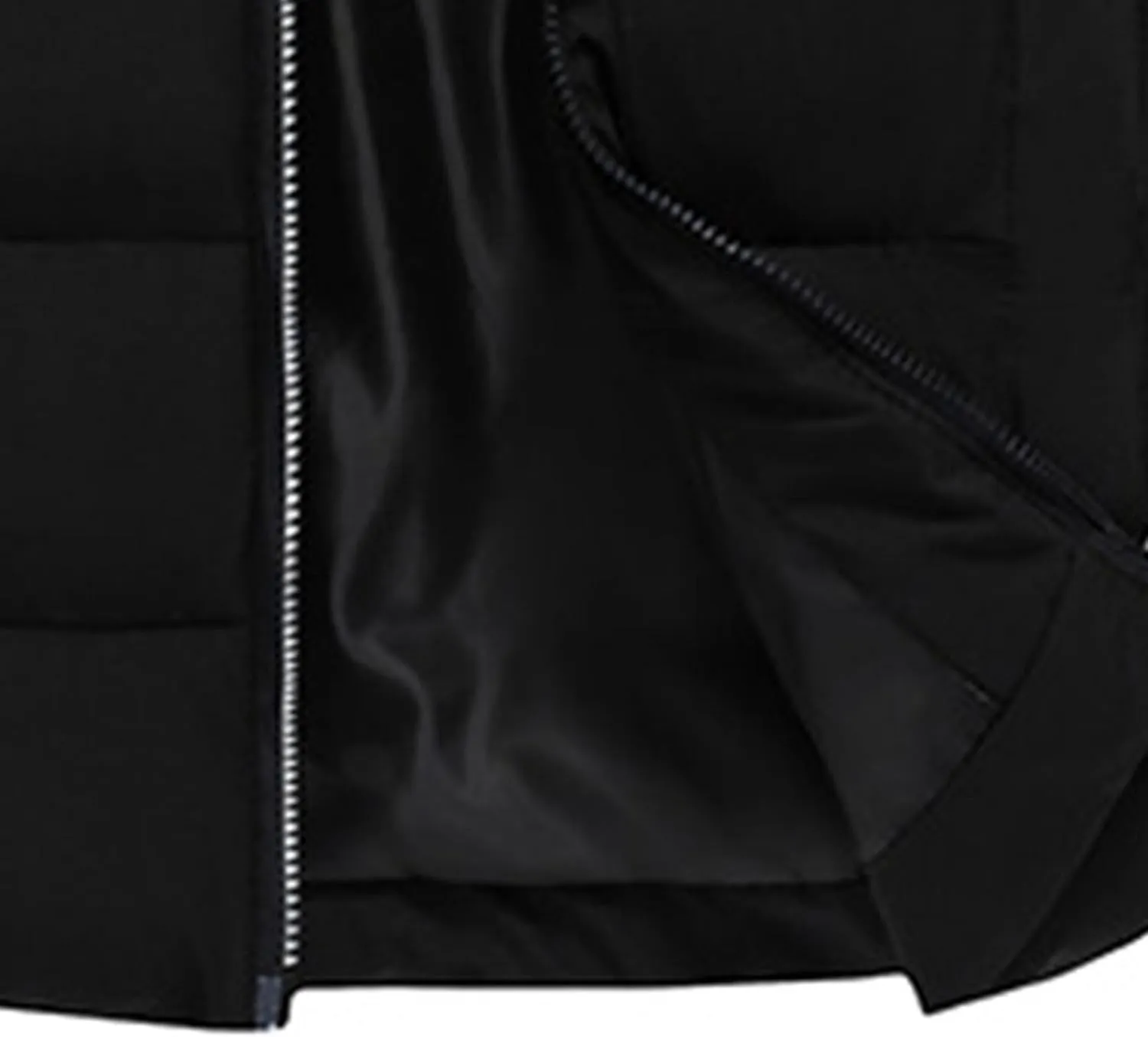 Men's Hooded Cotton Padded Vest Winter Warm Lightweight Quilted Coat Vest Casual Zip Up Thick Sleeveless Jacket