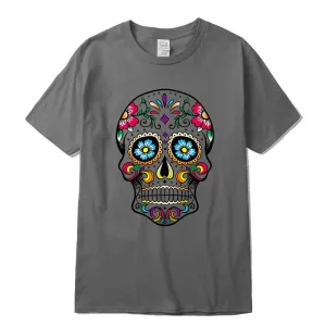 Men's T-shirt High Quality 100% cotton street style loose cool printed men t shirt casual short sleeve For Men