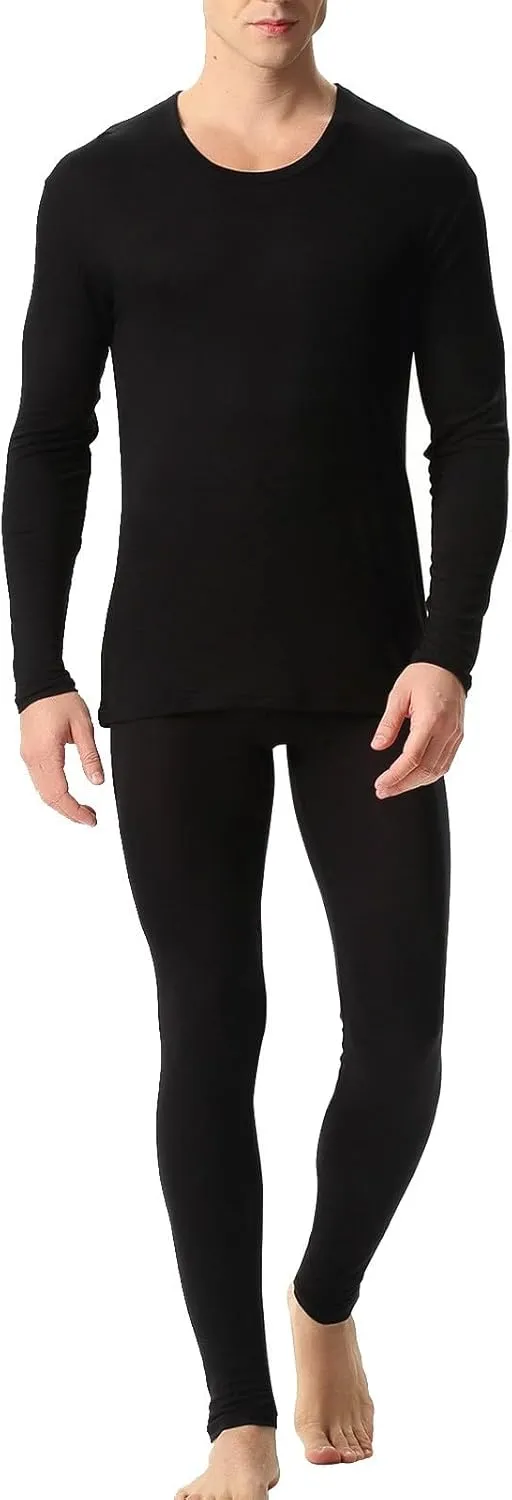 Men's Thermal Underwear Set Men's Thermal Underwear Set Lined Long Thermal Fleece Lined Base Layer Set for Cold
