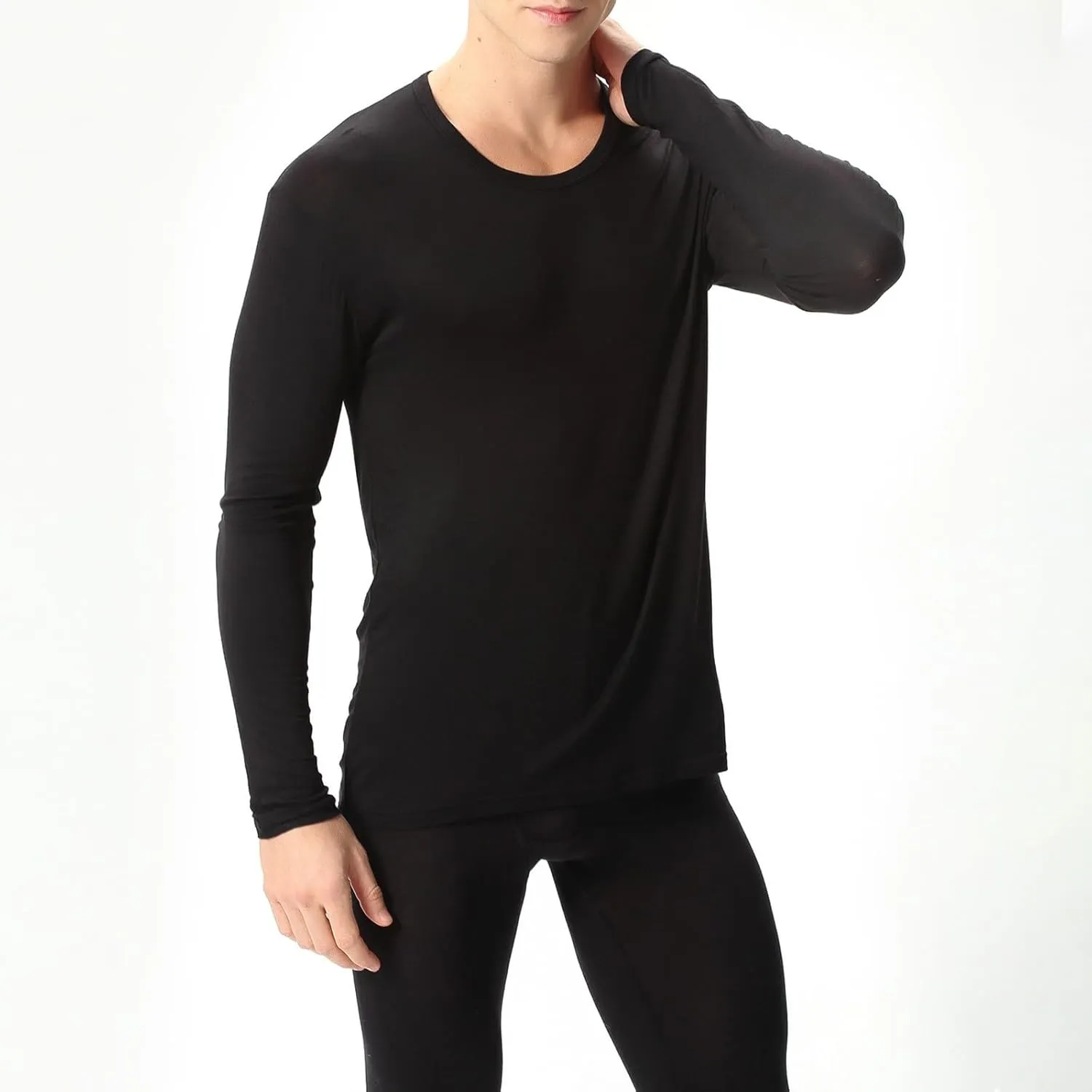 Men's Thermal Underwear Set Men's Thermal Underwear Set Lined Long Thermal Fleece Lined Base Layer Set for Cold