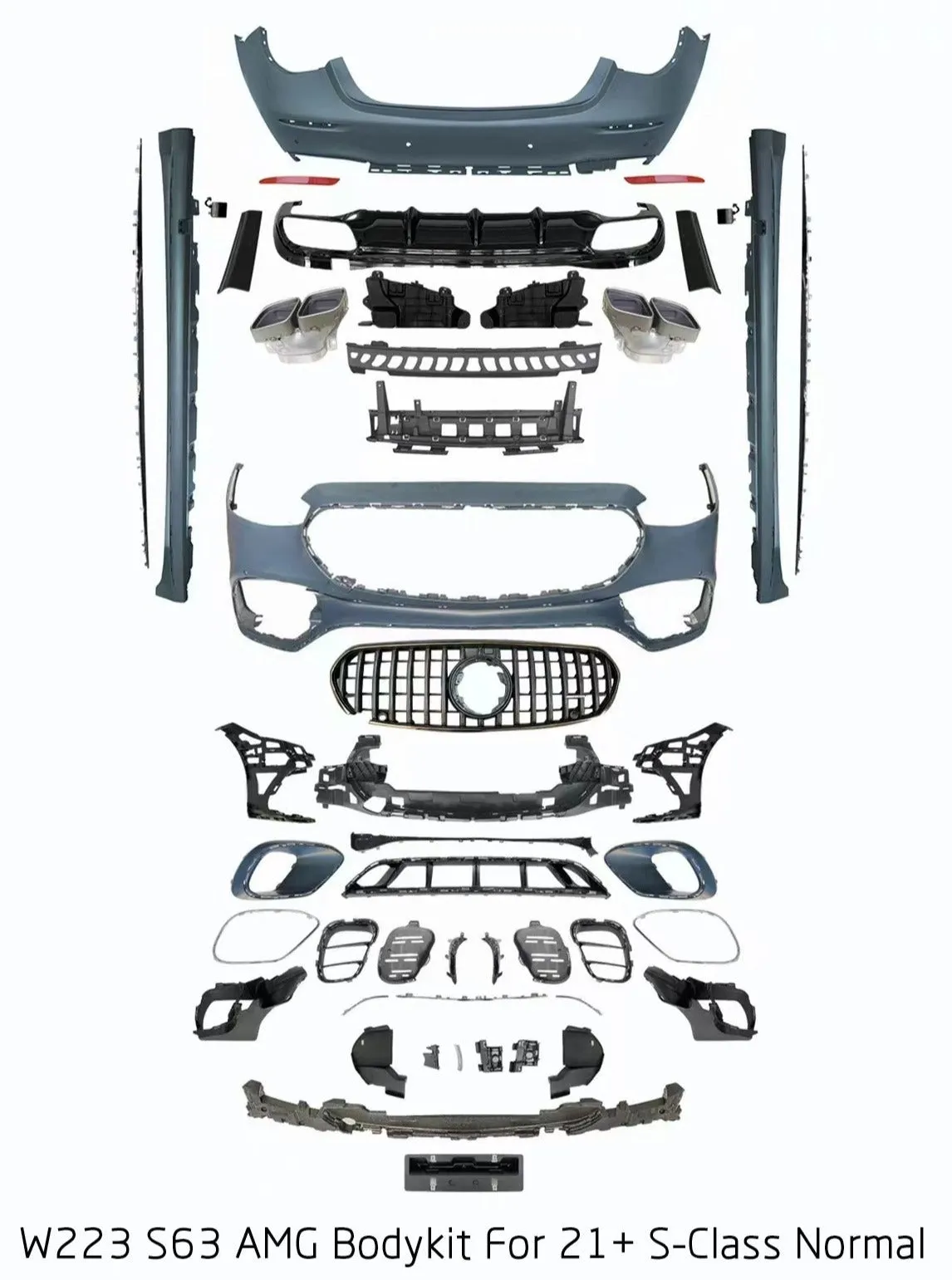 Mercedes-Benz S-Class W223 (Non-AMG Version) 2021  S63 AMG Style Body Kit