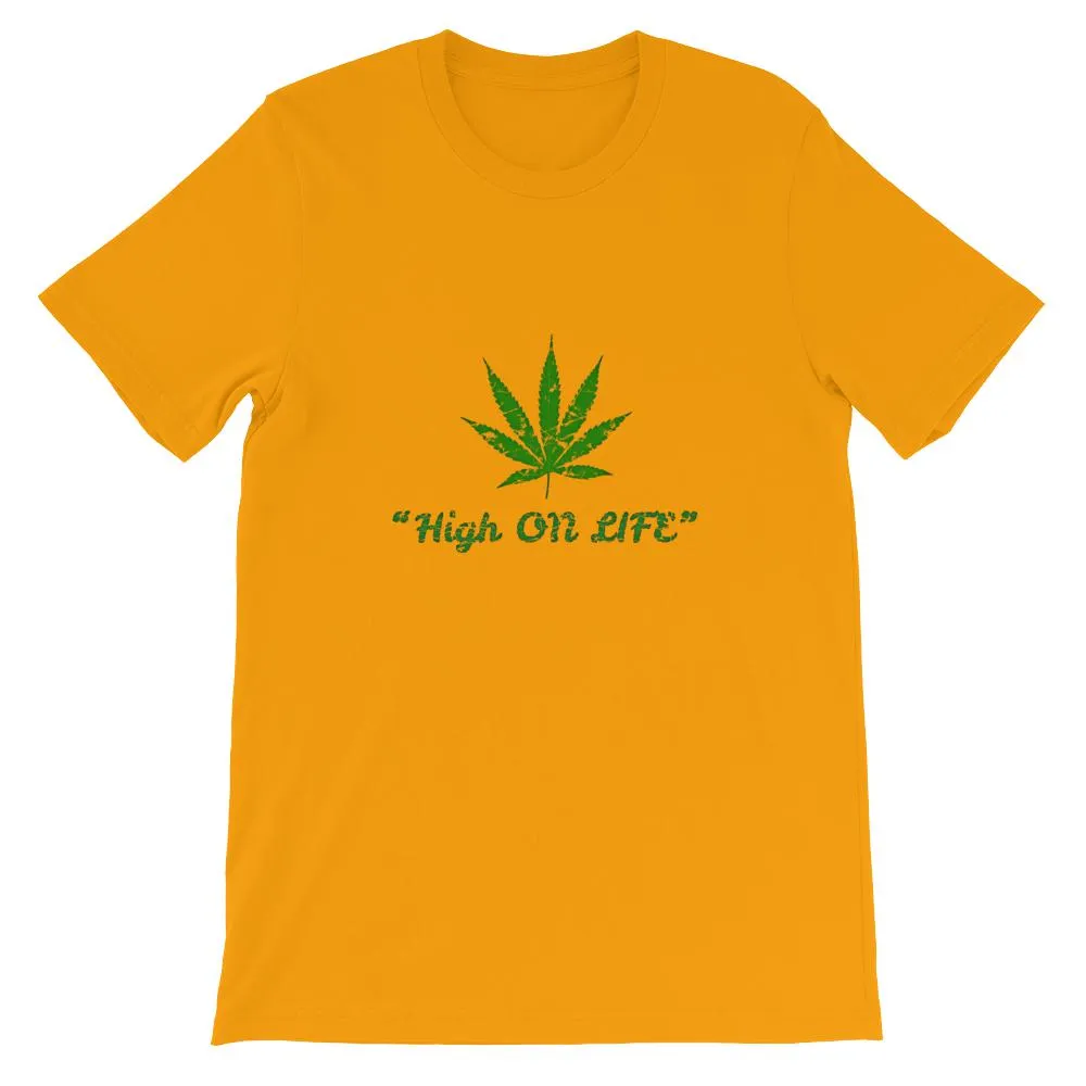 Mister Fab High On Life Men Round Neck printed T-Shirts