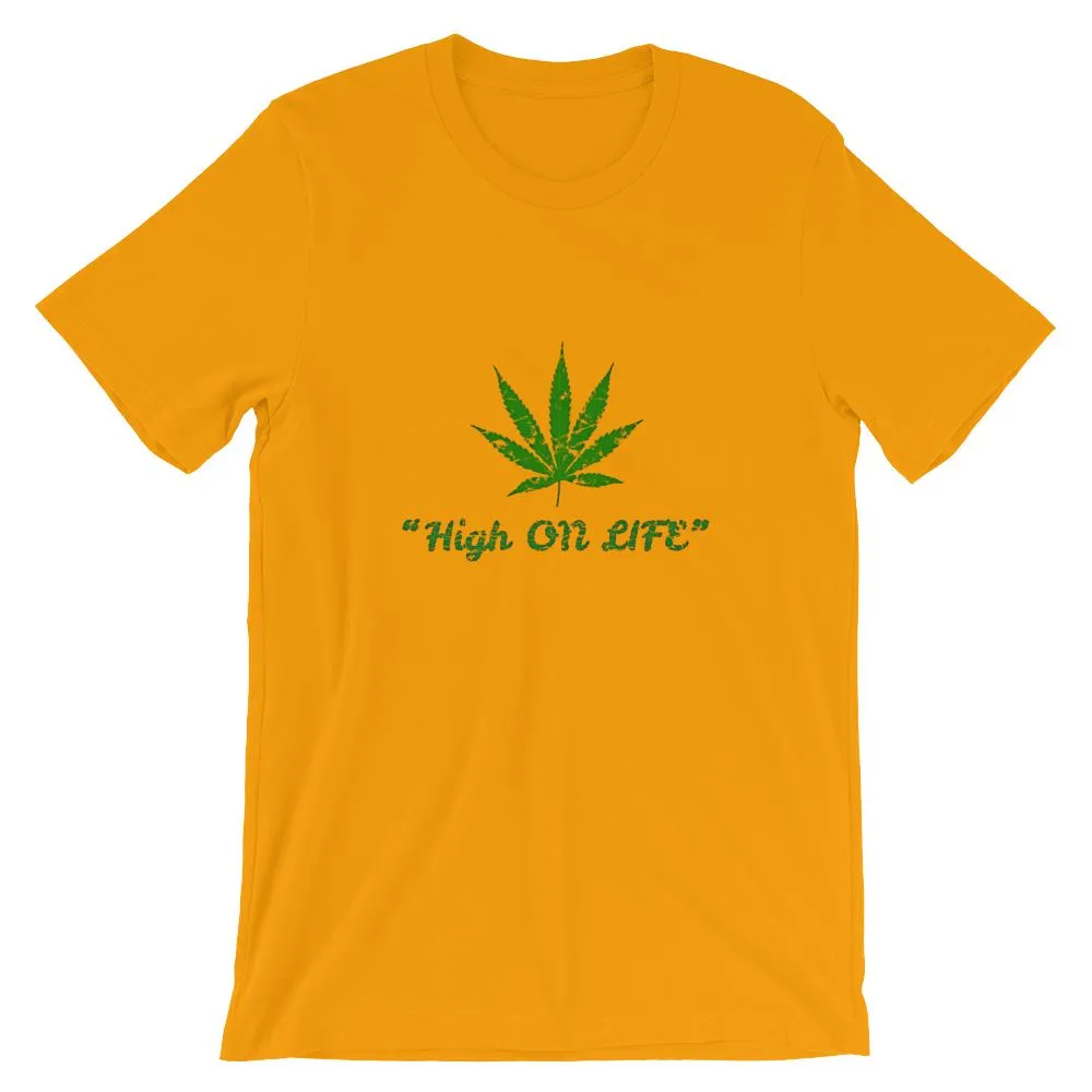 Mister Fab High On Life Men Round Neck printed T-Shirts