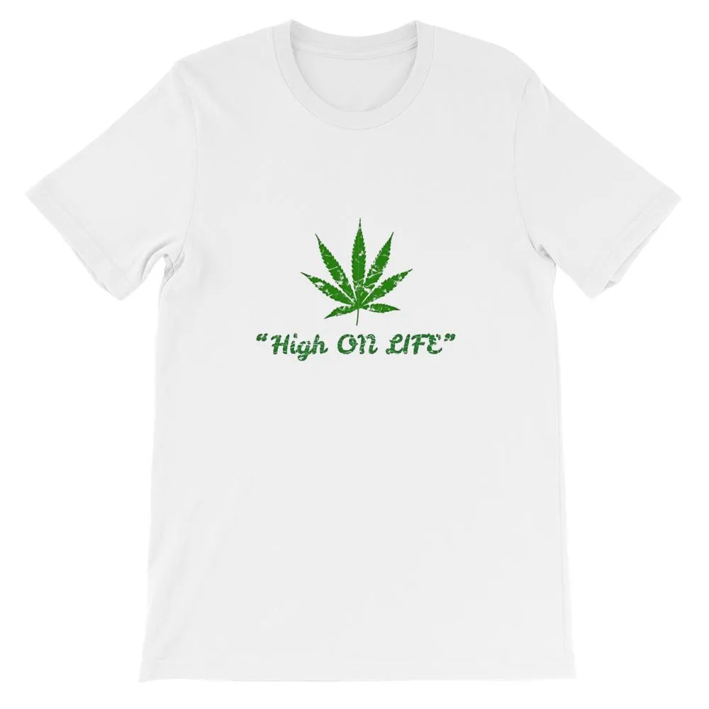 Mister Fab High On Life Men Round Neck printed T-Shirts