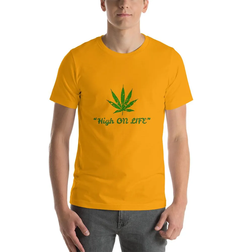 Mister Fab High On Life Men Round Neck printed T-Shirts
