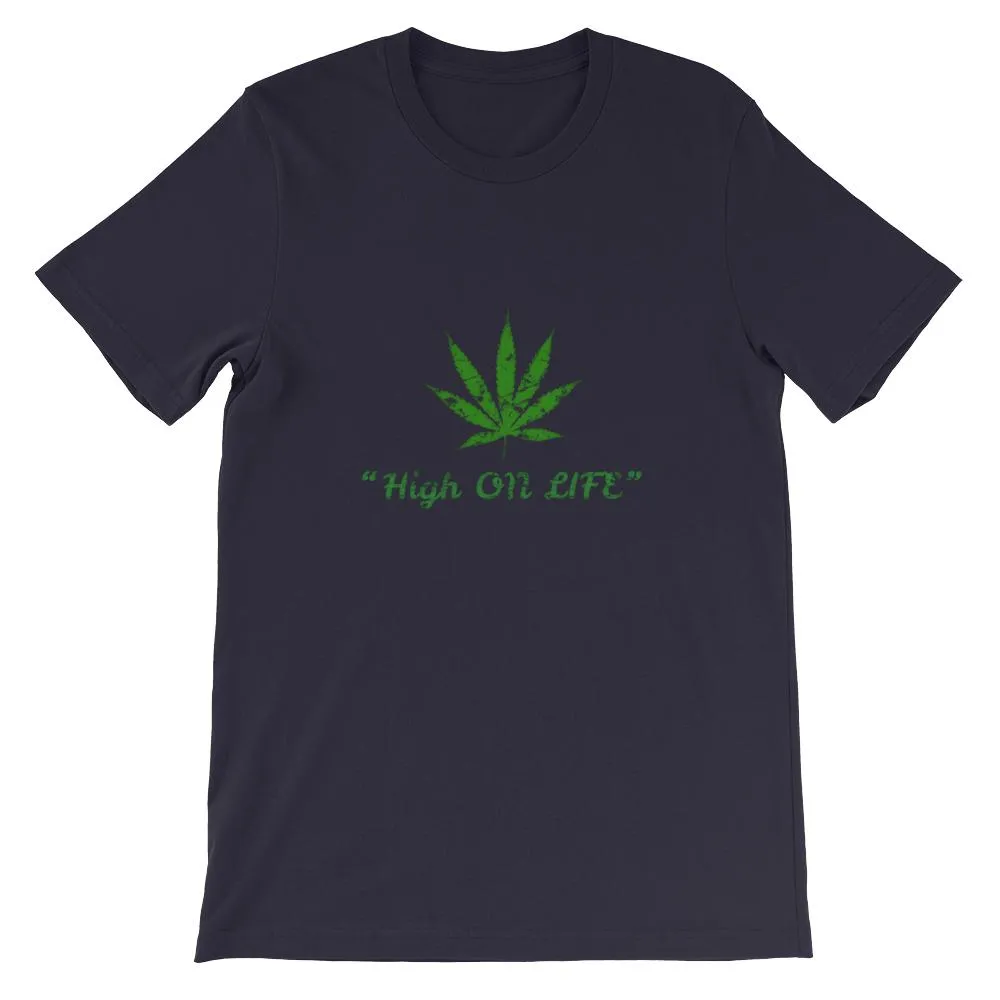 Mister Fab High On Life Men Round Neck printed T-Shirts