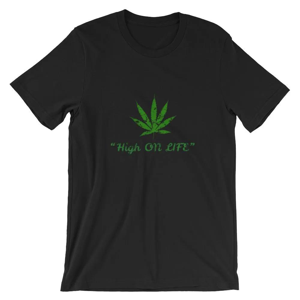 Mister Fab High On Life Men Round Neck printed T-Shirts