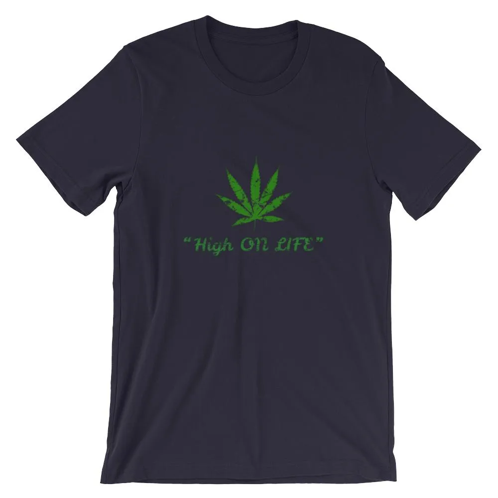 Mister Fab High On Life Men Round Neck printed T-Shirts