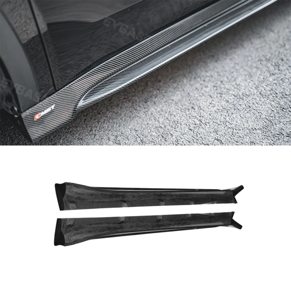 Model Y Real Carbon Fiber Full Body Kit CMST Tesla Retrofit Parts Front Bumper Lip Side Skirts Spoiler Wing