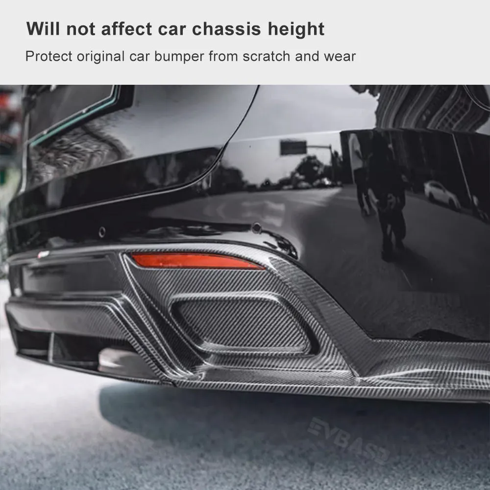Model Y Real Carbon Fiber Full Body Kit CMST Tesla Retrofit Parts Front Bumper Lip Side Skirts Spoiler Wing