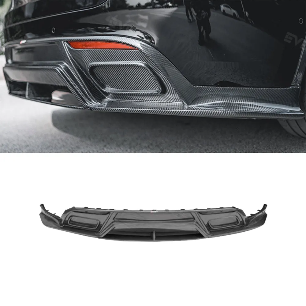 Model Y Real Carbon Fiber Full Body Kit CMST Tesla Retrofit Parts Front Bumper Lip Side Skirts Spoiler Wing