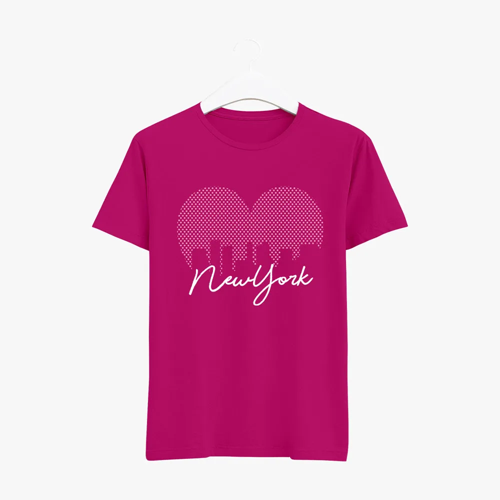 Newyork  Organic Cotton Graphic Printed T-Shirt for Women