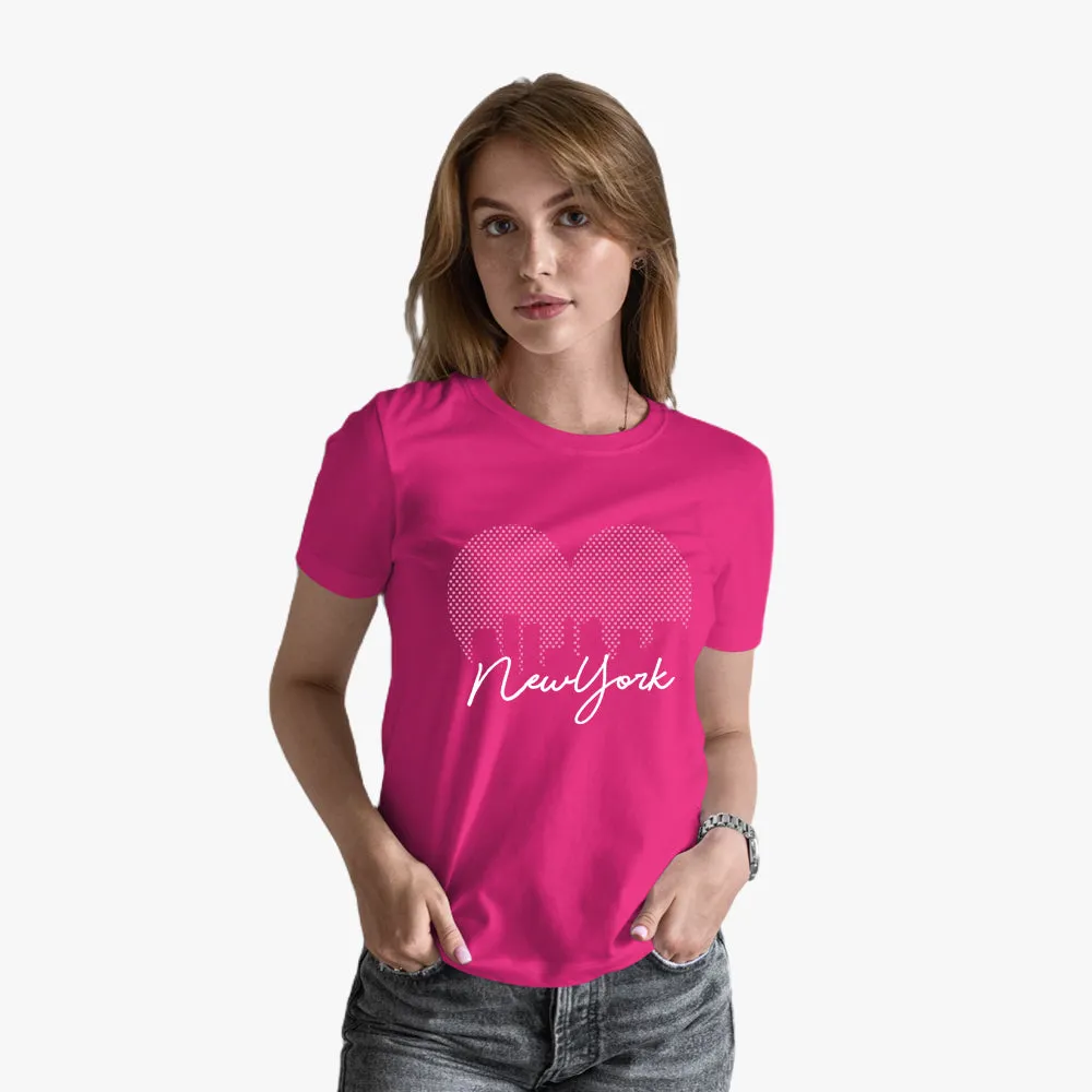 Newyork  Organic Cotton Graphic Printed T-Shirt for Women