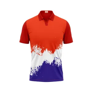 Next Print Customized Polo Neck Red Jersey NPTS37