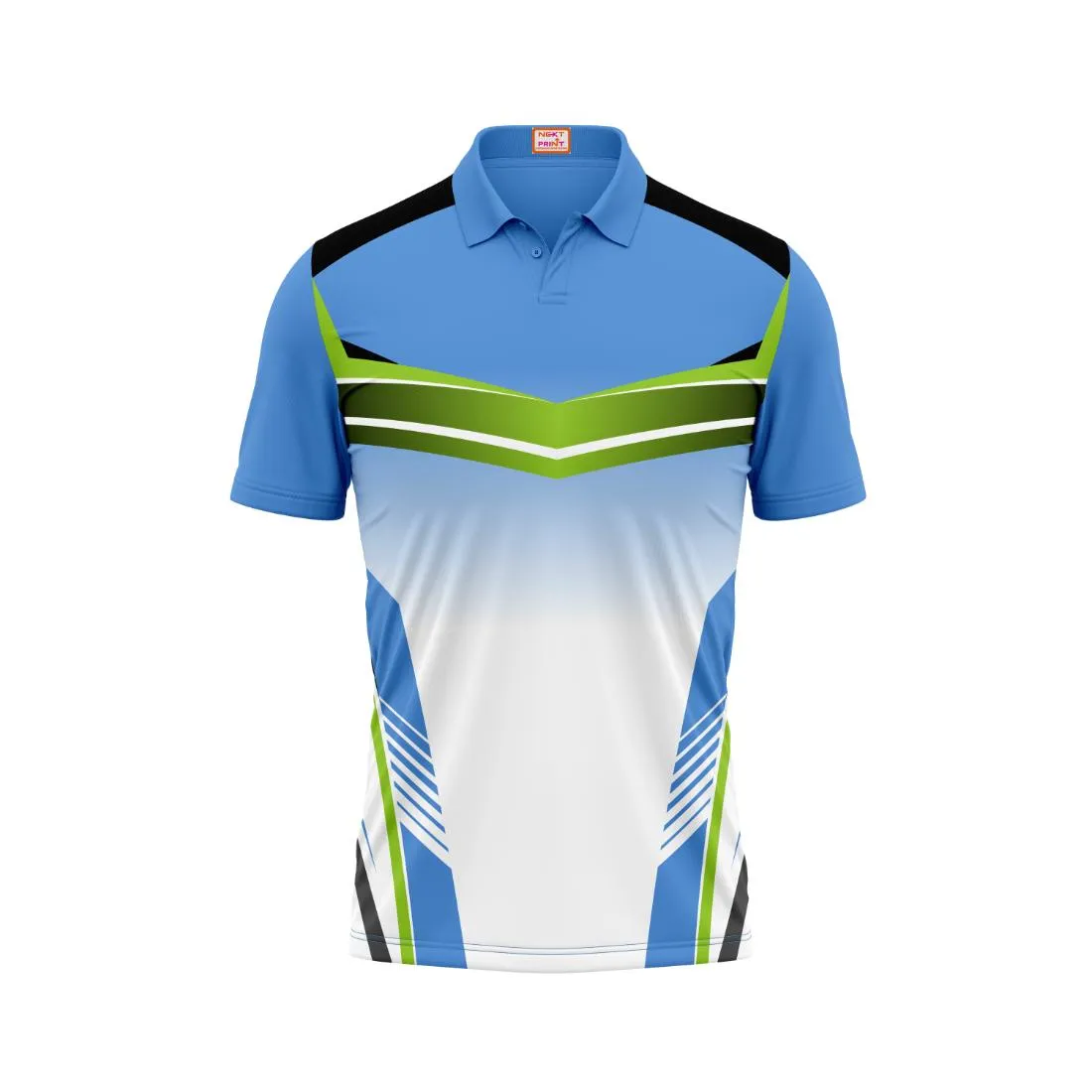Next Print Customized Polo Neck Skyblue Jersey Design 4