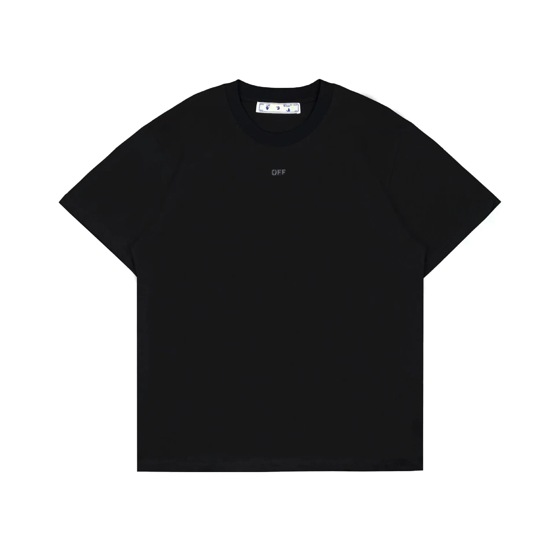 Off Whtie T Shirts Overlapping Printed Arrow Male And Female Trendy Brand Short Sleeve
