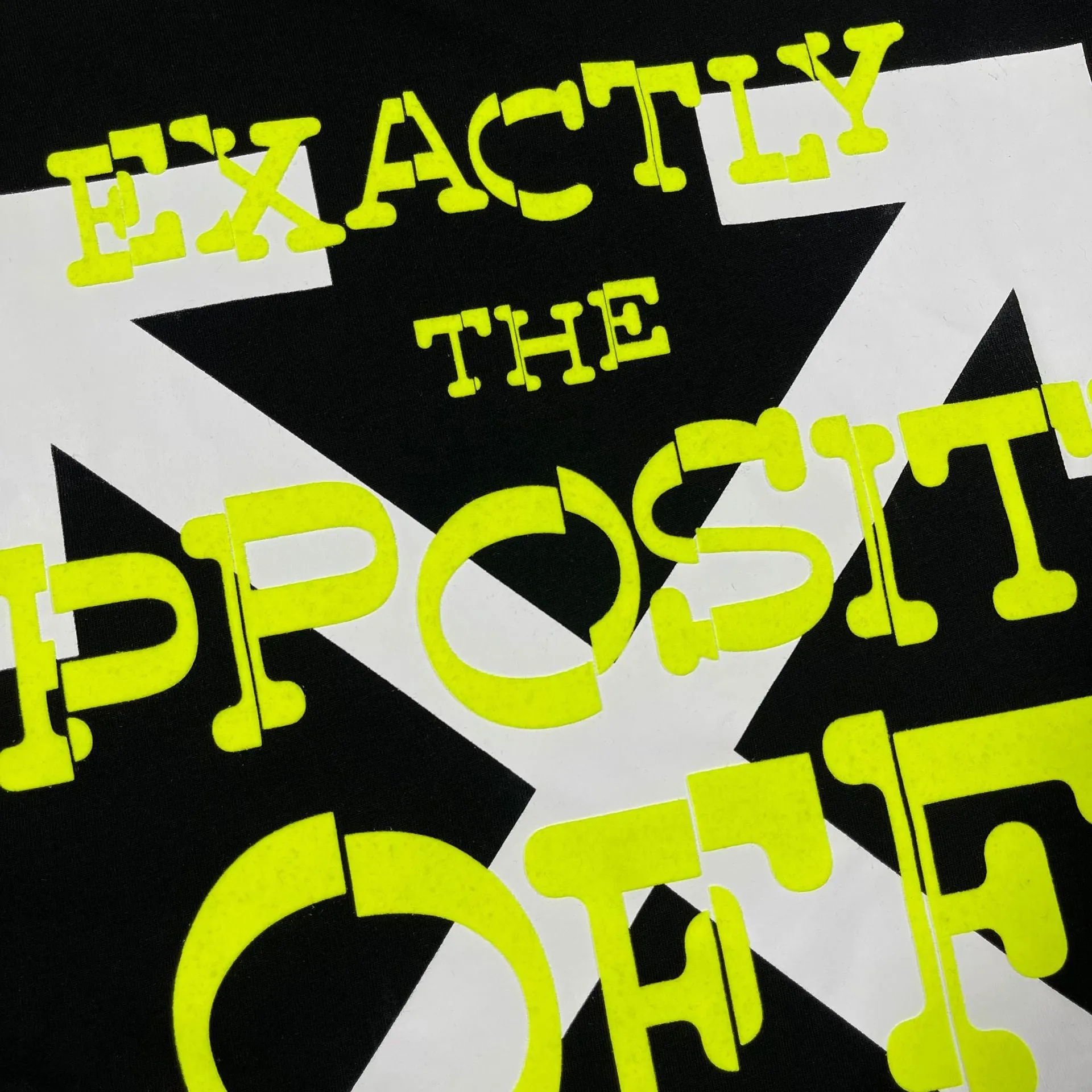 Off Whtie T Shirts Yellow Letter Arrow Male And Female Trendy Brand Short Sleeve