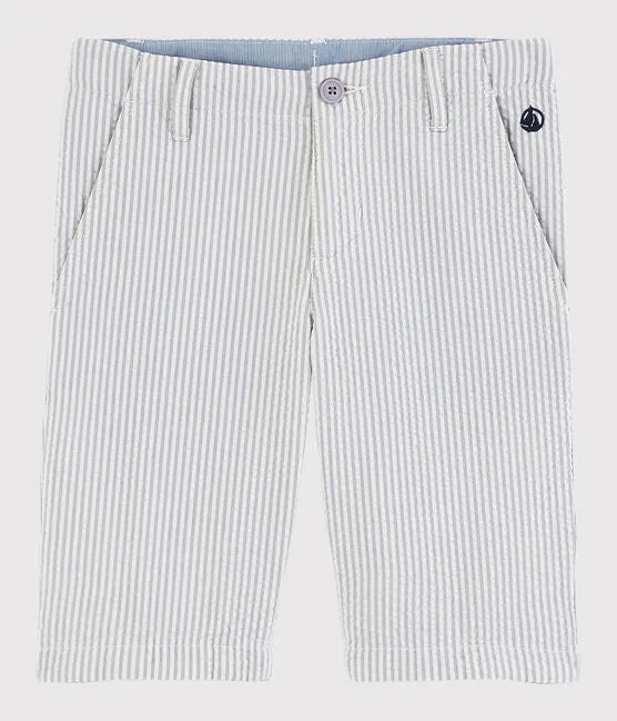 Petit Bateau seersucker stripe shorts