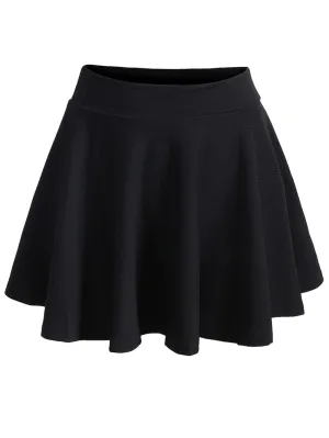 Plain Short Plus Size Skirt