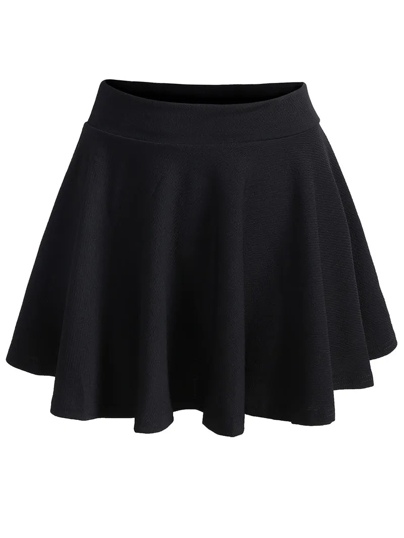 Plain Short Plus Size Skirt
