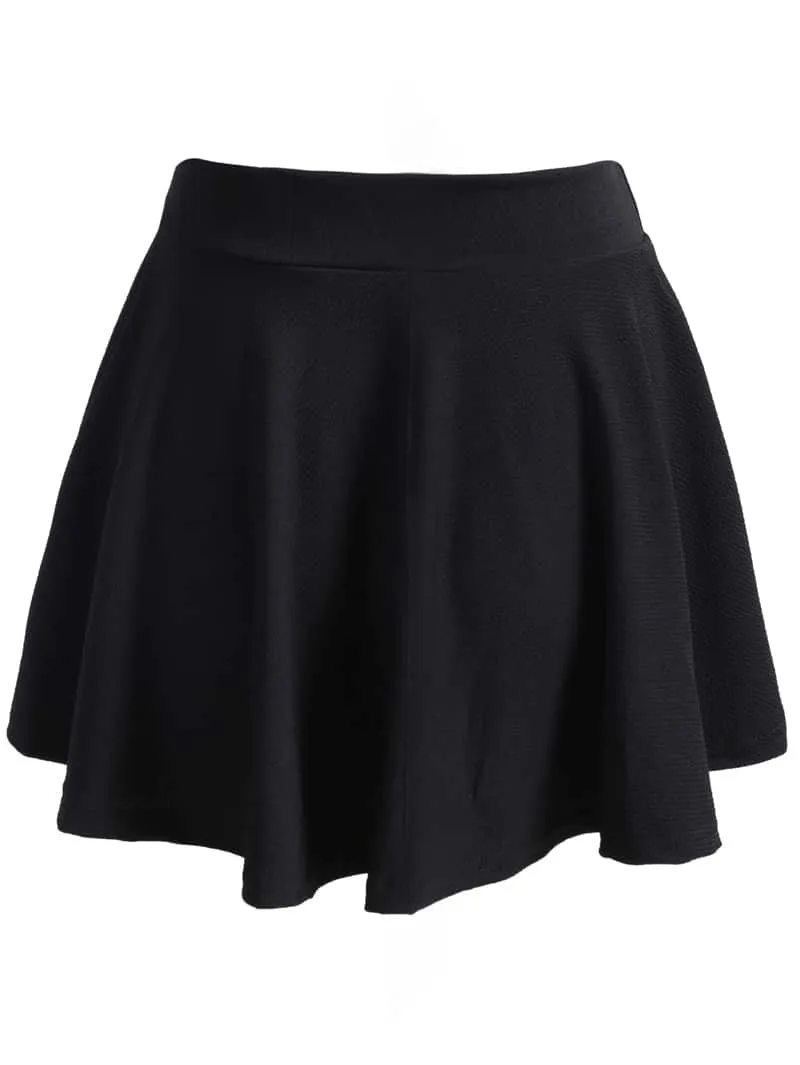 Plain Short Plus Size Skirt