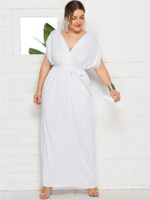 Plus Size Knot Front Dress