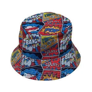 Pop Art Comic Book Red Bucket Hat