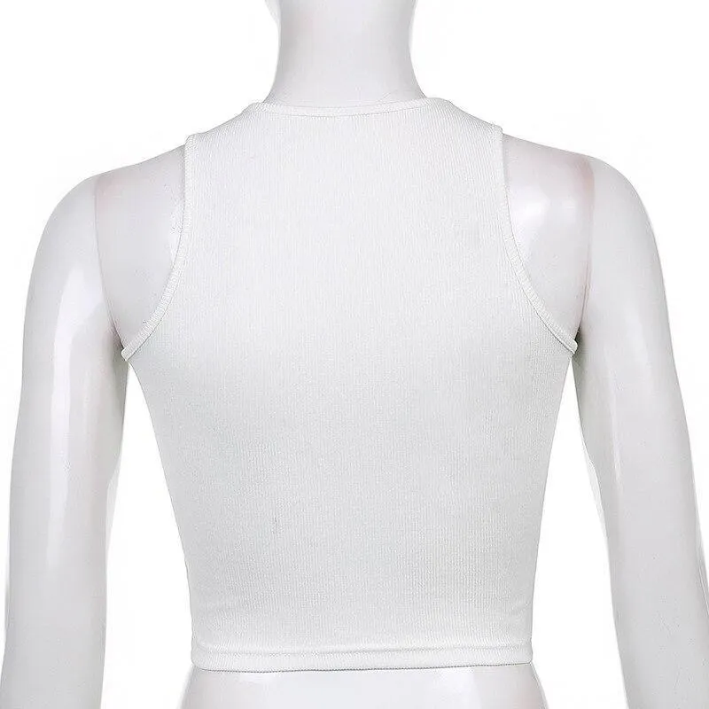 Print Crop Top Women Casual Summer Off Shoulder Black Basic Sexy White