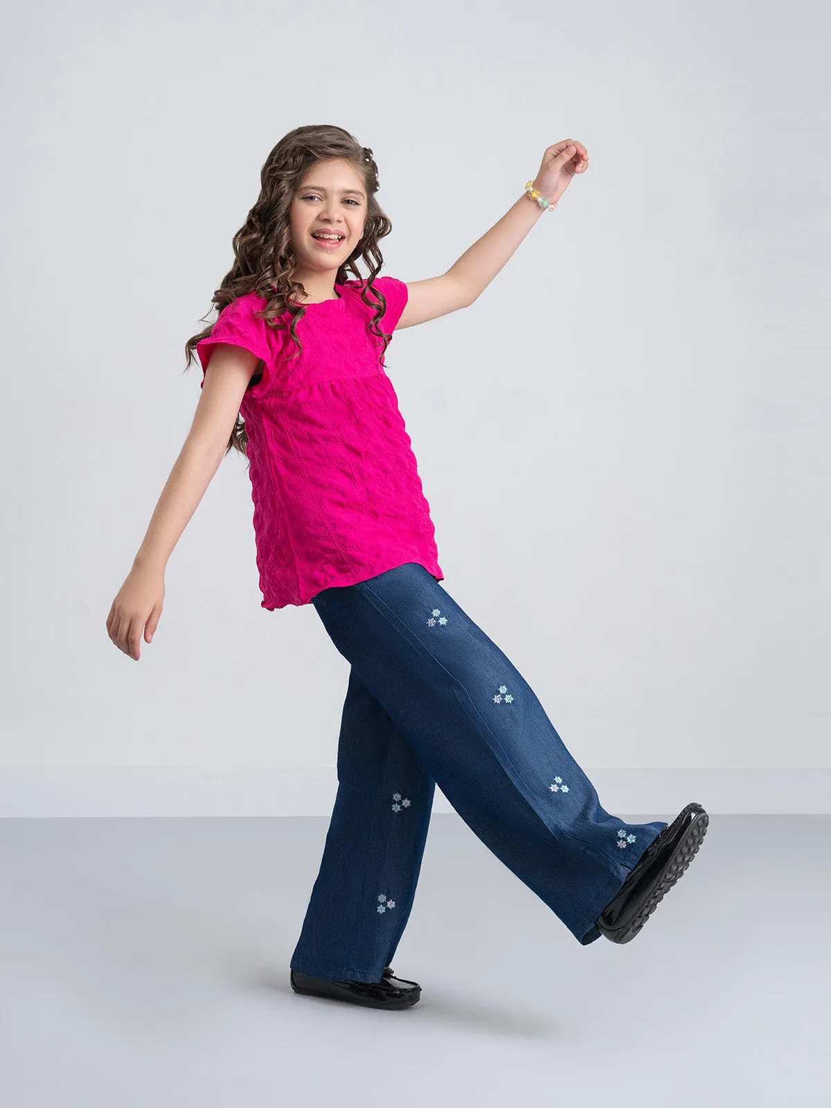 "JAIMIN" Perfect Plazo Fit Denim Pant
