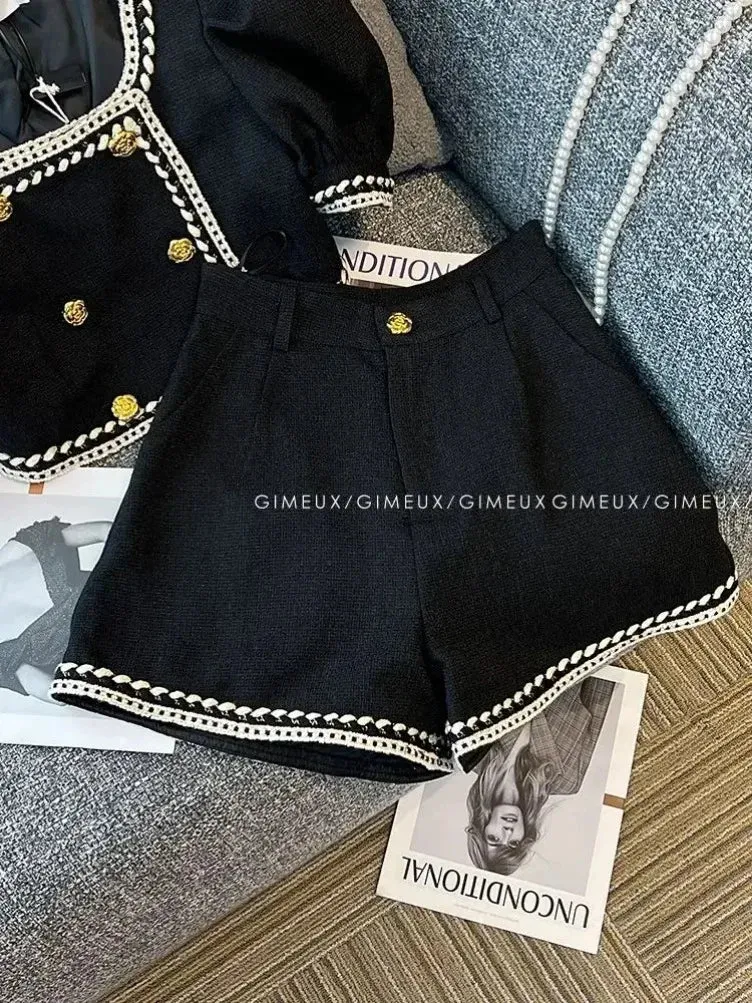 "Zoey" 2PC Chic Shorts Set