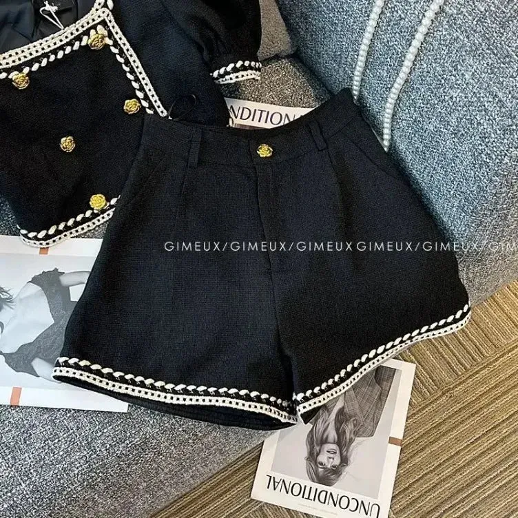 "Zoey" 2PC Chic Shorts Set