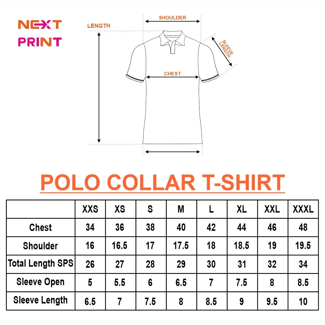 Red Polo Neck Half Sleeve T Shirt Nextprint G1288
