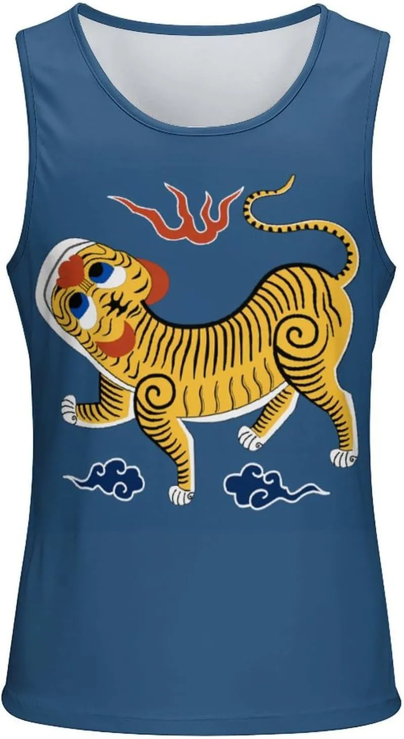 Republic of Formosa Flag Mens Tank Top Undershirt Sleeveless Gym Vest Workout T-Shirts