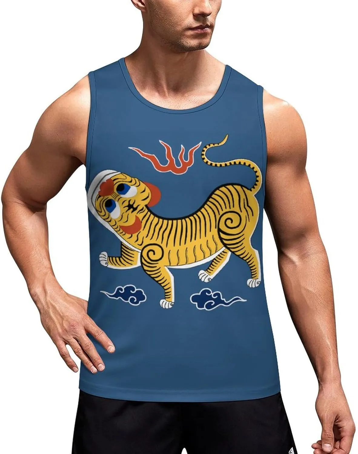 Republic of Formosa Flag Mens Tank Top Undershirt Sleeveless Gym Vest Workout T-Shirts