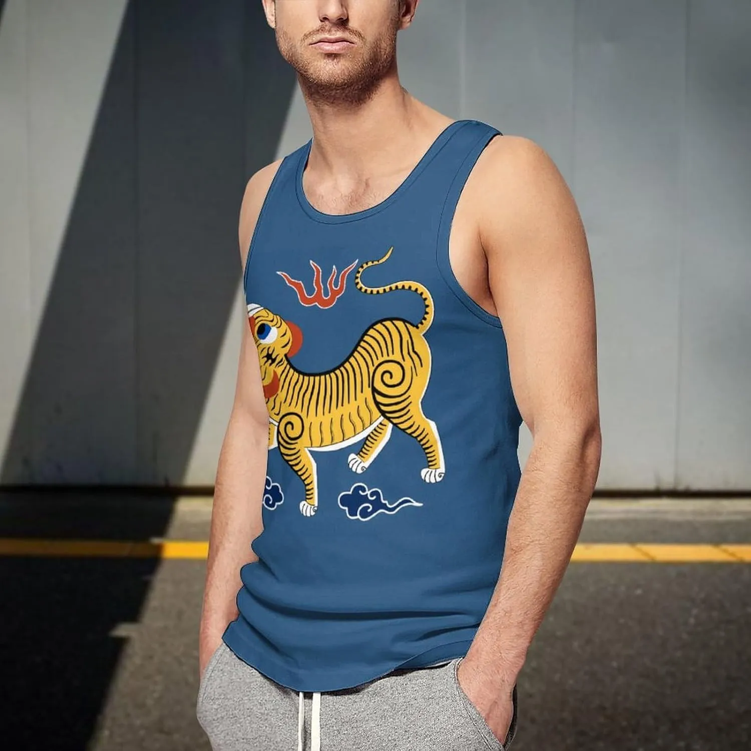 Republic of Formosa Flag Mens Tank Top Undershirt Sleeveless Gym Vest Workout T-Shirts