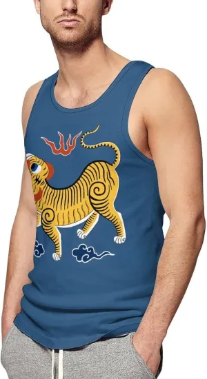 Republic of Formosa Flag Mens Tank Top Undershirt Sleeveless Gym Vest Workout T-Shirts