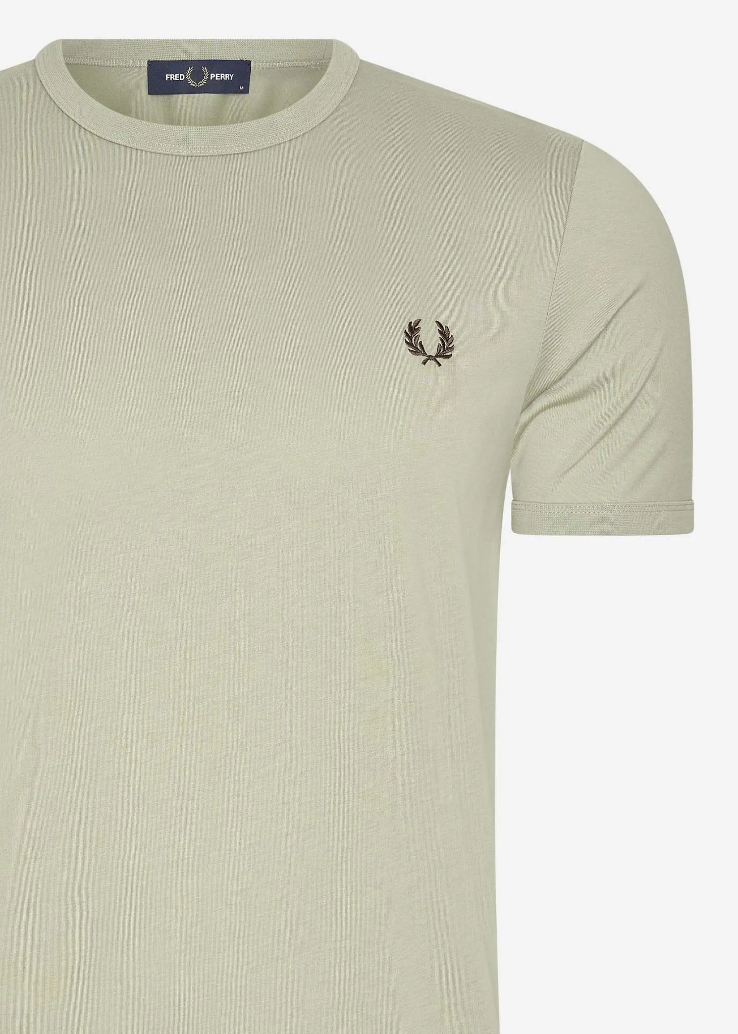 Ringer t-shirt - warm grey brick