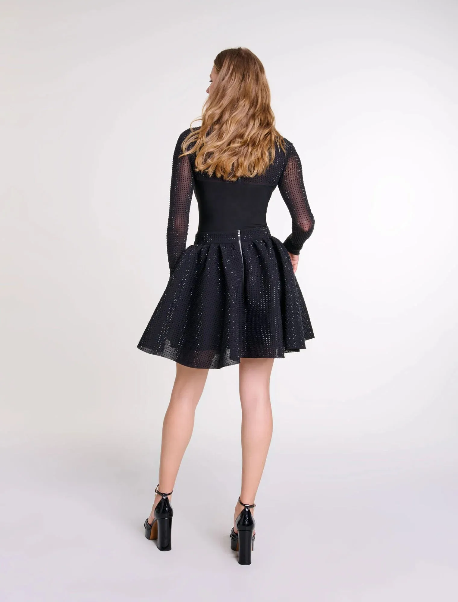 Short full rhinestone skirt