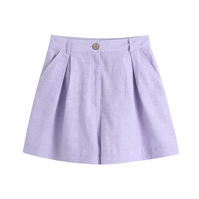 SHORT SHIRT & HIGH WAIST SHORTS