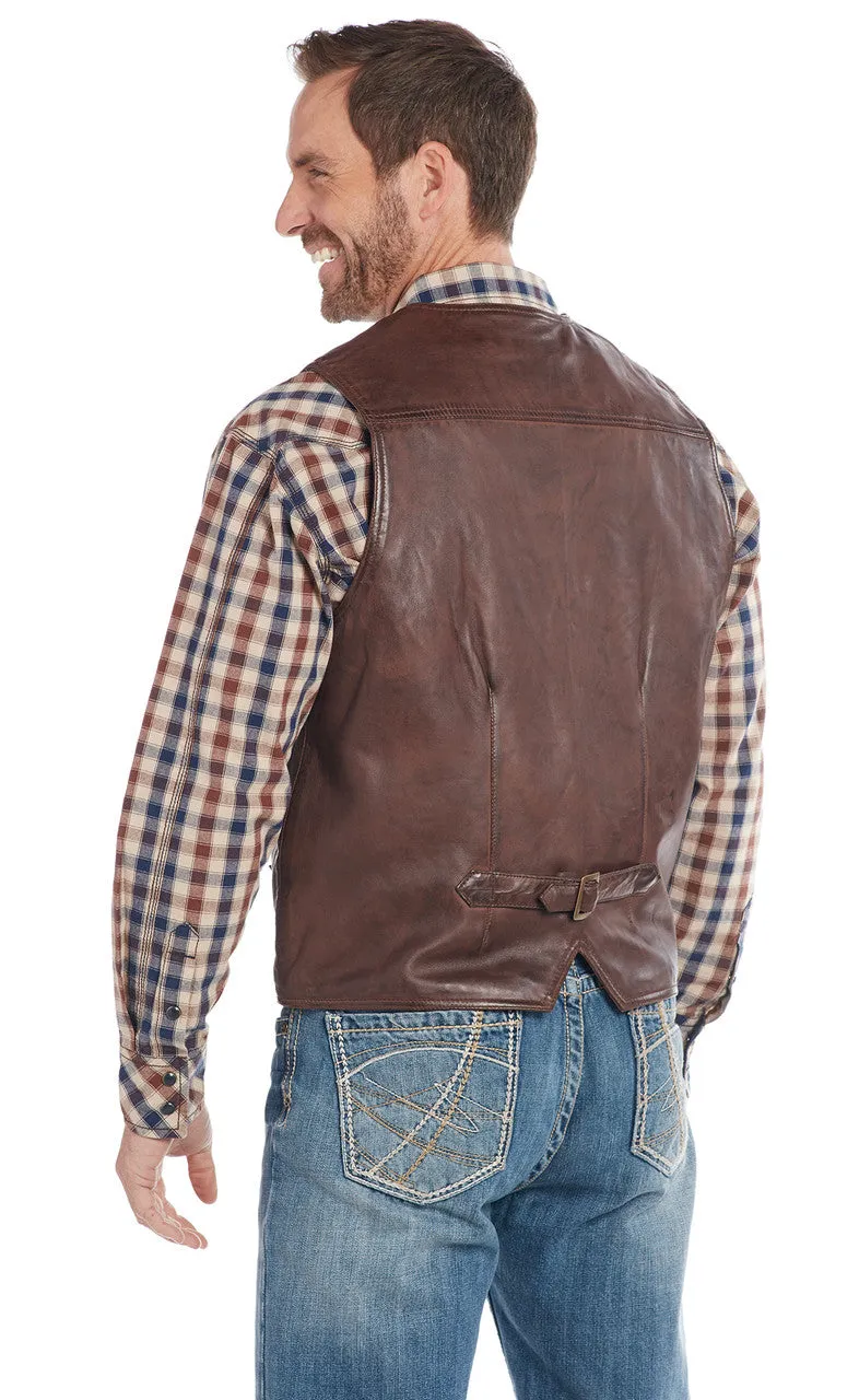 SIDRAN MENS SNAP FRONT LAMB NAPPA VEST STYLE ML3062-94