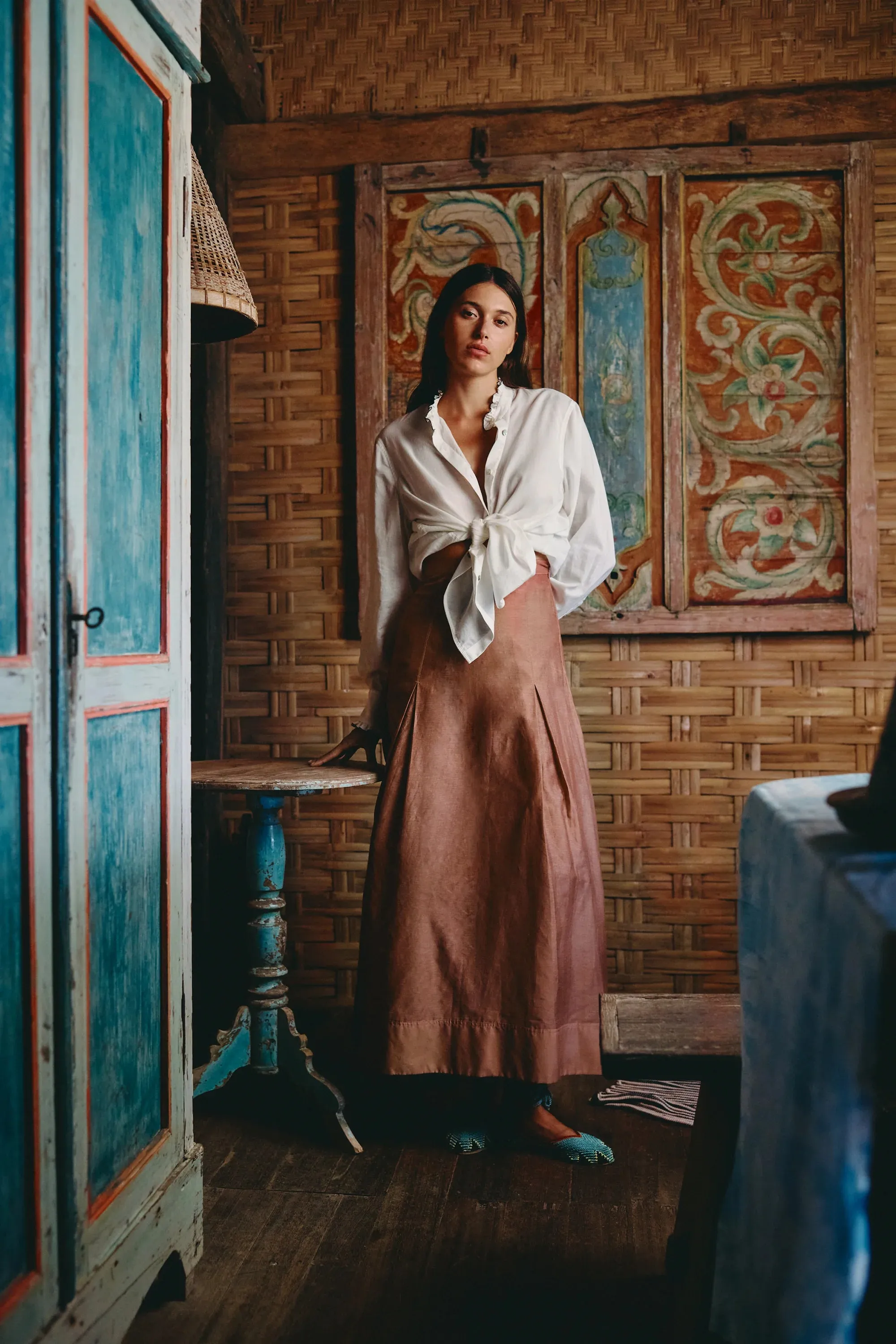 Siena Blouse in Warm Ivory