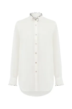 Siena Blouse in Warm Ivory