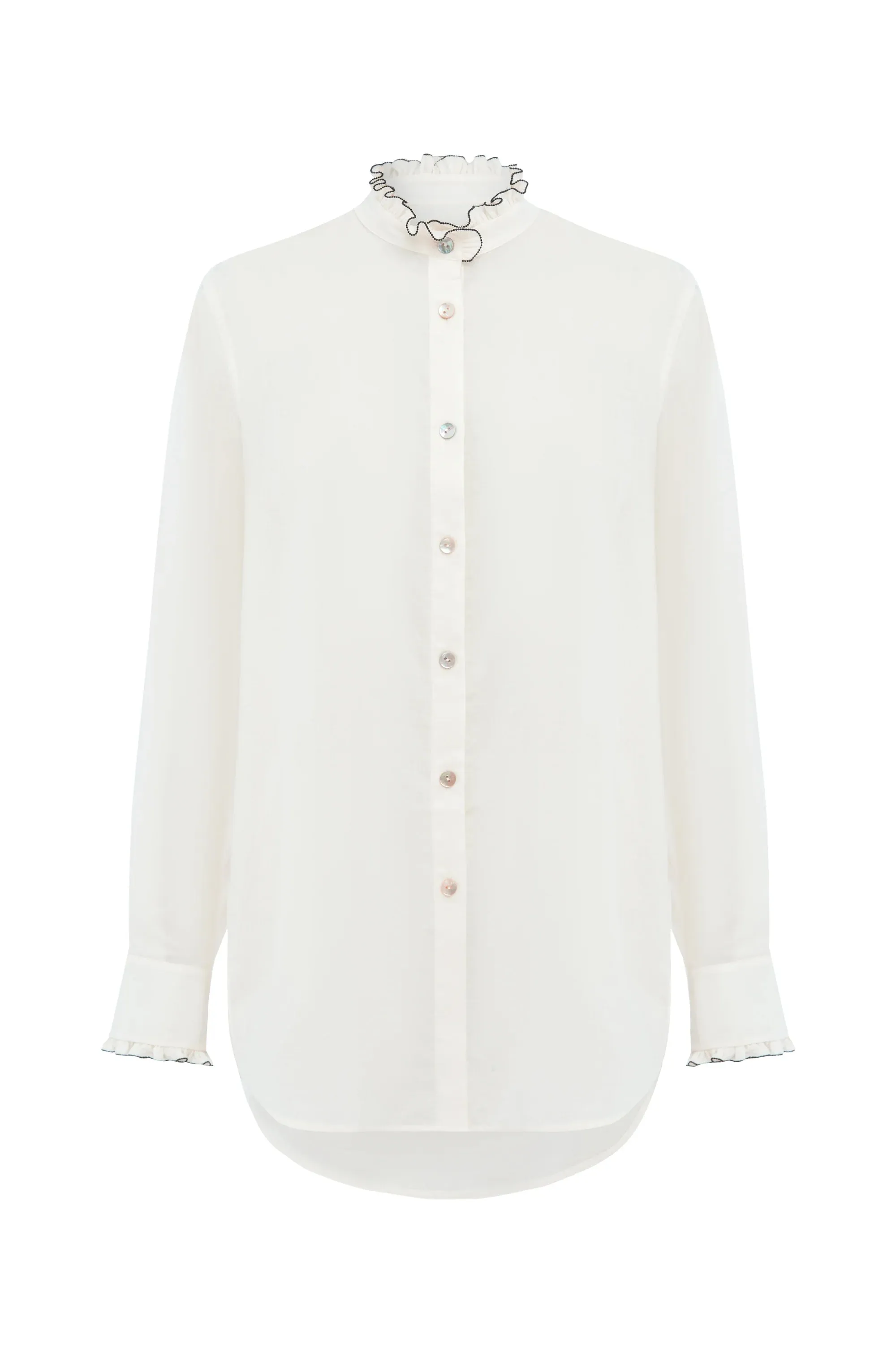 Siena Blouse in Warm Ivory
