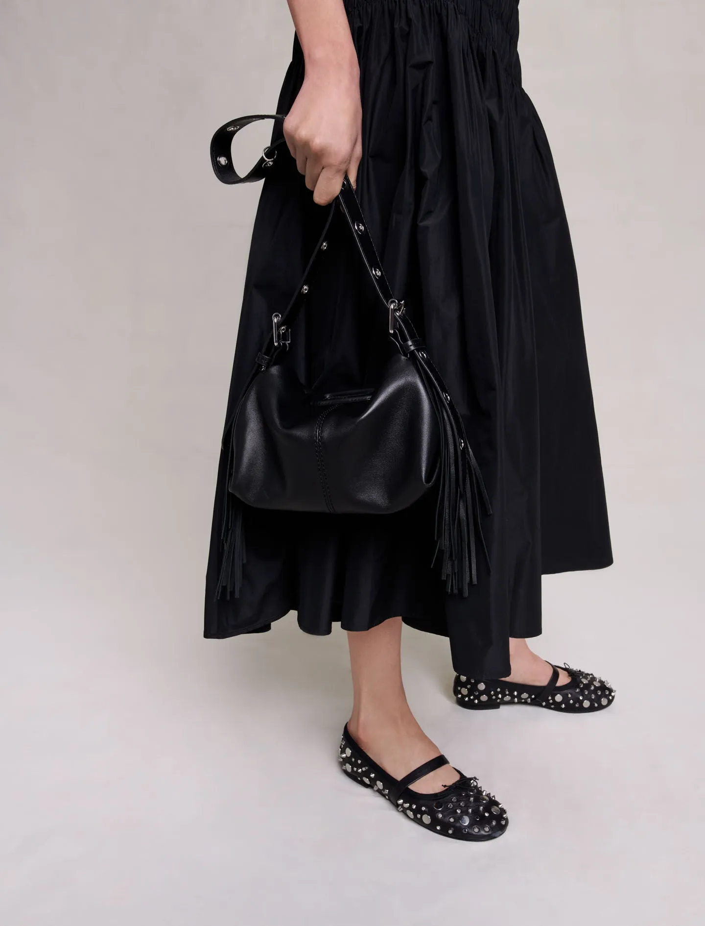 Smocked maxi skirt
