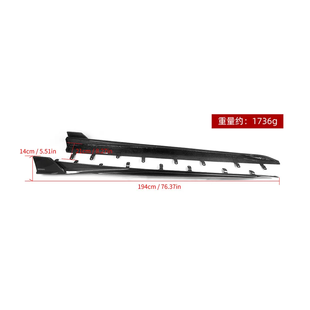 SOOQOO USA Side Skirts for BMW X5 M60i s/x Drive 40i xDrive 50e G05 Carbon Fiber